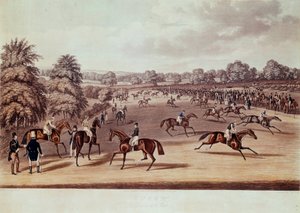 Pferderennen in Epsom vor dem Start