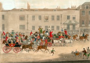 Nordland-Postkutschen am Pfau, Islington (James Pollard, 1821) von James Pollard