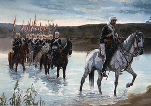 Die 17. Lancers auf dem Marsch in Zentralindien 1858