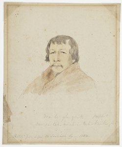 Porträt von Black Hawk und Na-Be-Ghi-Zeik von James Reid Lambdin