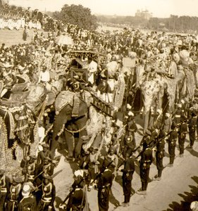 Der große Durbar-Prozession, Delhi, Indien. 1903