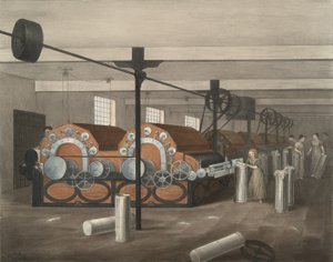 Kardieren, Fortschritt der Baumwolle Nr. 4, veröffentlicht 1840 von James Richard Barfoot