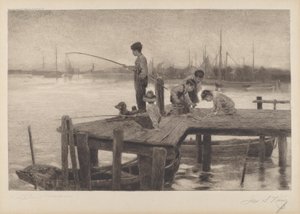 Junge Angler von James S. King