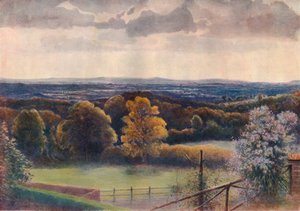 Blick vom Coneyhurst Hill, Ewehurst, 1911 von James S Ogilvy