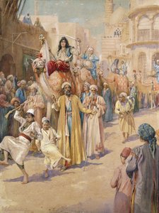 Eine arabische Hochzeitsprozession durch Kairo von James Shaw Crompton