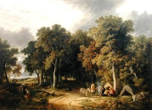 Lager in einer Waldlandschaft