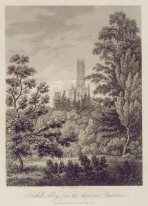 Fonthill Abbey von der amerikanischen Plantage, veröffentlicht von W. Clarke, New Bond Street, 1812 von James Storer