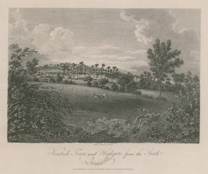 Kentish Town und Highgate, Middlesex, von Süden