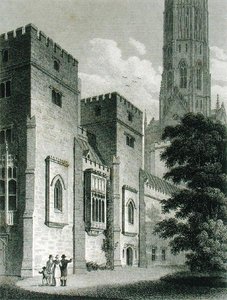 Südostansicht von Fonthill Abbey, veröffentlicht 1812 von James Storer