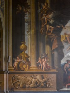 Detail der Westwand der Painted Hall, ca. 1707-27 von James Thornhill