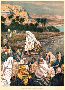 Jesus lehrt am Ufer des Meeres von James Tissot