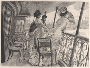 Die Galerie der H.M.S. Calcutta Souvenir eines Balls an Bord, 1876 von James Tissot