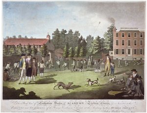 Rückansicht der Salvadore House Academy, Tooting, Wandsworth, London, 1787