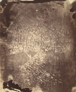Boston aus einem Heißluftballon, 1860er Jahre