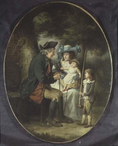 Familie in einer Landschaft