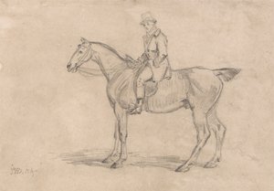 Ralph John Lambton auf seinem Jäger "Undertaker"