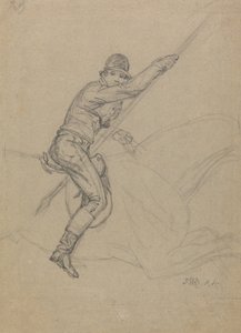 Sir Charles Blunt (geb. 1775) jagt den Eber und entkommt dem Tiger: eine Studie für eines von vier Gemälden, die 1815 entstanden von James Ward