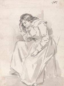 Studie einer sitzenden Frau von James Ward