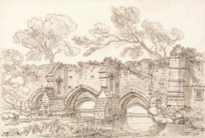 Die alte Doppelbrücke, Bury St. Edmunds von James Ward