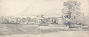Die alte Halle, Tabley, umgeben von Parkland, 20. Juli 1814 (1819?) von James Ward