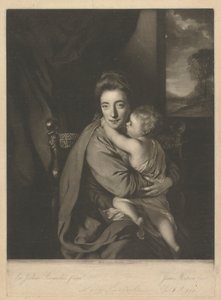 Caroline Curzon (geb. Colyear), Lady Scarsdale, und ihr Sohn, Ehrenwerter John Curzon