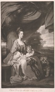 Herzogin von Buccleuch mit ihrer Tochter, Lady Mary Scott