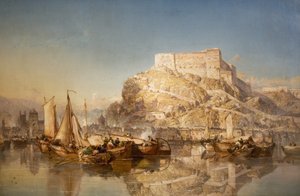 Die Stadt und Festung von Huy an der Maas, 1880