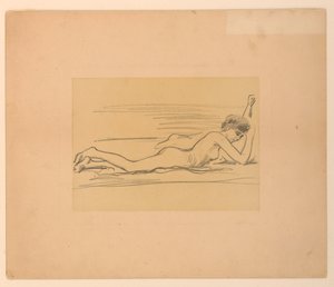 Skizze eines weiblichen Aktes von James Wells Champney