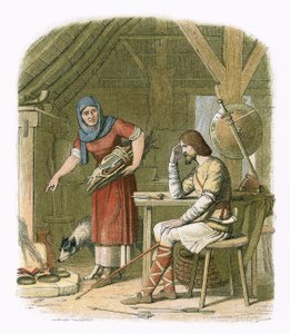 Alfred in der Hütte des Viehhirten von James William Edmund Doyle
