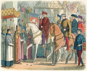 Charles und Henry von der Geistlichkeit begrüßt, 1420, 1864 von James William Edmund Doyle