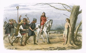 Edmund, König von Ostanglien, getötet von den Dänen
