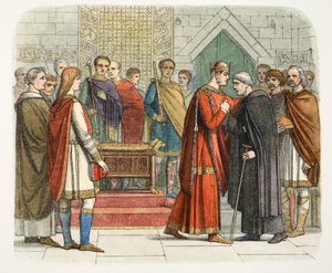 König Wilhelm I. huldigt den englischen Führern
