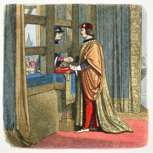 Treffen von Edward IV. von England und Ludwig XI. von Frankreich in Picquigny, Frankreich, 1475 von James William Edmund Doyle