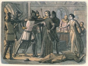 Mortimer vom König ergriffen, 1325, 1864 von James William Edmund Doyle
