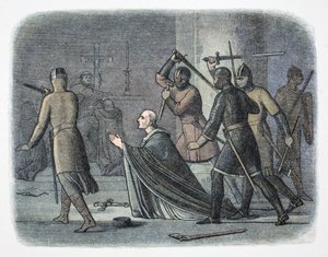 Mord an Thomas Becket, Canterbury Cathedral, Kent, 1170, 1864 von James William Edmund Doyle