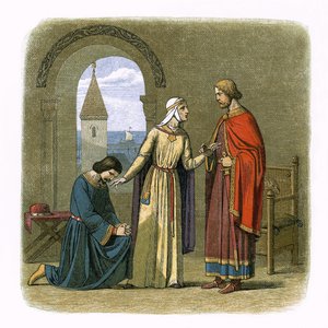 Richard begnadigt seinen Bruder John von James William Edmund Doyle