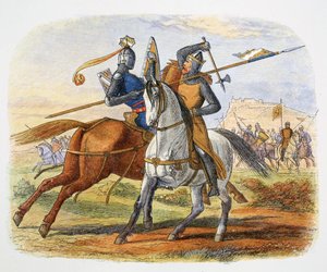 Robert the Bruce tötet Sir Henry Bohun, Schlacht von Bannockburn, Schottland, 1314