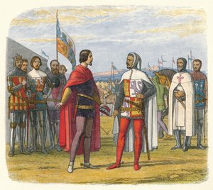 Der Prinz erzwingt eine Amnestie von Pedro dem Grausamen, 1367, 1864