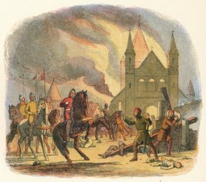 Wilhelm erleidet eine tödliche Verletzung in Mantes, 1087, 1864 von James William Edmund Doyle