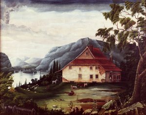 Washingtons Hauptquartier in Newburgh am Hudson um 1775 von James William Fosdick