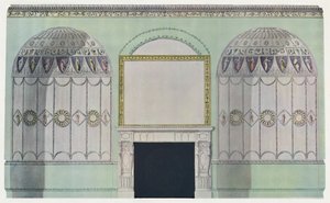 Kamin mit Nischen, Innenkomposition, 18. Jahrhundert von James Wyatt