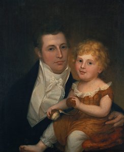 Porträt von Dr. Samuel Simes und seiner Tochter Mary Jane