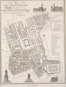 An den edelsten John, Herzog von Bedford. Dieser Plan der vereinigten Pfarreien von St. Giles in the Fields & St. George, Bloomsbury