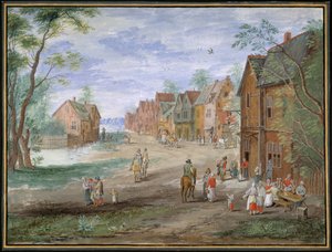 Der Platz in Gouda im Winter