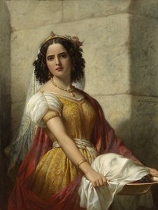 Salome mit dem Kopf Johannes des Täufers von Jan Adam Kruseman (signed by artist)