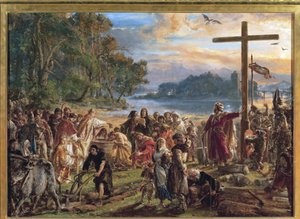 Die Christianisierung Polens, 966 von Jan Alojzy Matejko