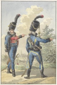 Zwei stehende Soldaten