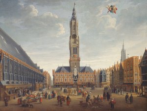 Der Markt, Brügge, ca. 1691-1700 von Jan Baptist van Meunincxhove