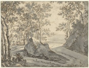 Weggabelung am Waldrand