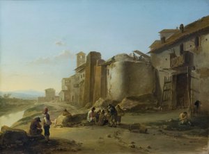 Ein Blick auf den Tiber, nahe der Ripa Bianca 1641